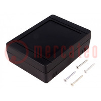 Enclosure: multipurpose; X: 89mm; Y: 119mm; Z: 38mm; ABS; black