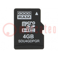 Tarjeta de memoria; industrial; microSD,pSLC; UHS I U1; 4GB