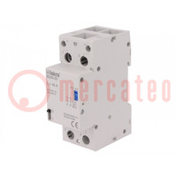 Relay: installation; bistable,impulse; NO x2; Ucoil: 230VAC; 40A