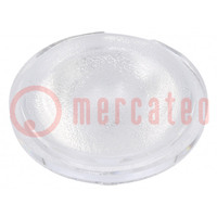 LED lens; round; plexiglass PMMA; transparent; 45÷58°; H: 16.4mm