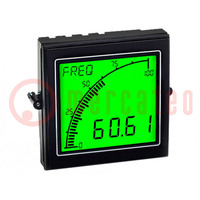 Meter: frequency; digital,mounting,programmable; on panel; 0.5%