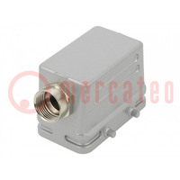 Enclosure: for HDC connectors; C146; size E10; for cable; angled