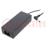 Power supply: switched-mode; 48VDC; 1.5A; Out: 5,5/2,5; 70W; 91%