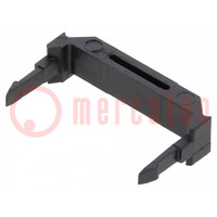 Cable clamp; PIN: 16; snap fastener; IDC connectors; black