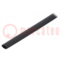 Heat shrink sleeve; glued; 3: 1; 12.7mm; L: 1m; black; polyolefine