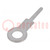 Tip: solder lug ring; 0.5mm; M3; Ø: 3.2mm; THT; screw; brass; tinned