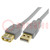 Kabel; USB 2.0; USB-A aansluiting,USB-A-stekker; verguld; 1,8m