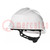 Protective helmet; adjustable; Size: 53÷63mm; white; -30÷50°C