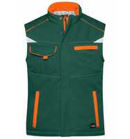 James & Nicholson Softshellweste mit warmem Innenfutter JN854 Gr. L dark-green/orange