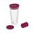 Insulated cup "Mocha" with tea strainer, transparent/berry