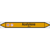 Brady ACETYLENE 450X52RL-T1-LL-P15 selbstklebendes Etikett Rechteck Permanent Ocker, Schwarz