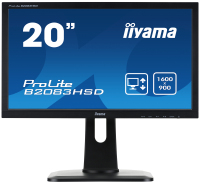 iiyama ProLite B2083HSD-B1 LED display 49,5 cm (19.5") 1600 x 900 pixels HD+ Noir