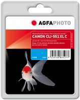 AgfaPhoto APCCLI551XLC cartucho de tinta 1 pieza(s) Rendimiento estándar Cian