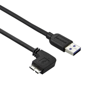 StarTech.com Câble Micro USB 3.0 slim - USB-A vers Micro-B à angle gauche de 50 cm - M/M