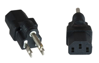 Microconnect PEUSABC13 power plug adapter Type B C13 Black