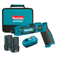 Makita TD022DSE atornilladora de impacto con batería 1/4" 2450 RPM 25 Nm Negro, Azul 7,2 V