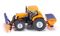 Siku 1:50 New Holland tractor met sneeuwschuif en zoutstrooier