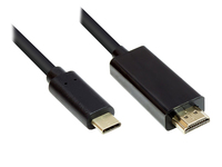 Alcasa GC-M0102 video kabel adapter 3 m HDMI Type A (Standaard) USB Type-C Zwart