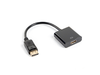 Lanberg AD-0009-BK adapter kablowy 0,1 m DisplayPort HDMI Typu A (Standard) Czarny