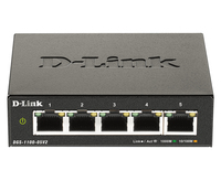D-Link DGS-1100-05V2/E switch di rete Gestito L2 Gigabit Ethernet (10/100/1000) Nero