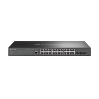 TP-Link Omada SG3428MP commutateur réseau Géré L2+ Gigabit Ethernet (10/100/1000) Connexion Ethernet, supportant l'alimentation via ce port (PoE) 1U Noir