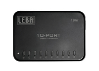 Leba NoteCharge NCHAR-UB10-SC Caricabatterie per dispositivi mobili Tablet, Universale Nero USB Ricarica rapida Interno