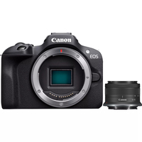 Canon EOS R100 + RF-S 18-45mm F4.5-6.3 IS STM Kit MILC 24,1 MP CMOS 6000 x 4000 Pixels Zwart