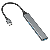 4smarts 456908 Schnittstellen-Hub USB 3.2 Gen 1 (3.1 Gen 1) Type-C 5000 Mbit/s Grau