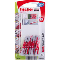Fischer 537650 horgonycsavar és tipli 8 db Csavar és tipli készlet 50 mm