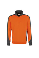Zip-Sweatshirt Contrast MIKRALINAR®, orange/anthrazit, XS - orange/anthrazit | XS: Detailansicht 1