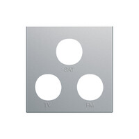 Enjoliveur prise TV+FM+SAT gallery 2 modules titane (WXD256T)