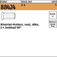 ART 88424 Blindnietmuttern A 4 Seko M 6 / 1,5 - 4,5 VE=S