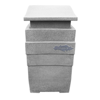 Imperial Litter Bin - 100 Litre - Stone Effect - White Granite