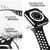 NALIA Airflow Bracelet Silicone Smart Watch Strap compatible with Apple Watch Strap SE & Series 8/7/6/5/4/3/2/1, 38mm 40mm 41mm, Sports Watch Band Men & Women Black White