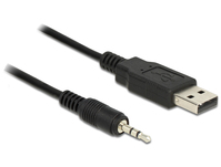 Adapterkabel USB an Seriell-TTL Stecker 2,5mm Klinke (3-Pin), 1,8m, (5V), Delock® [83788]