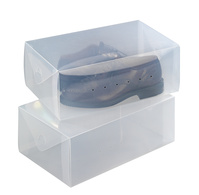 WENKO Aufbewahrungsbox für Schuhe, 2er Set, transparent
