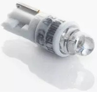 LED-Lampe, W2x4,6d, 24 V (DC), 24 V (AC), weiß