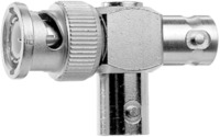 Koaxial-Adapter, 50 Ω, BNC-Stecker auf 2 x BNC-Buchse, T-Form, 100023587
