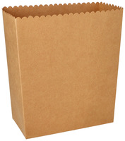 Popcorn Box Pure; 2400ml, 15.8x8x19.2 cm (LxBxH); braun; 50 Stk/Pck