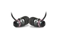 Earphones ICE Collection With Pink Crystals Black