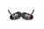 Earphones ICE Collection With Pink Crystals Black
