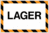 Hinweisschild - LAGER, Gelb/Schwarz, 20 x 30 cm, Kunststoff, Weiß, Seton, Text
