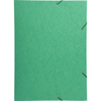 Sammelmappe mit Gummizug und 3 Klappen aus Colorspan-Karton 600g/qm, für Format DIN A3 - Grün