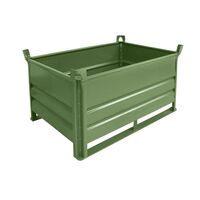 Stacking container with runners