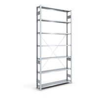 Wide span boltless shelf unit