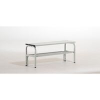 Changing room bench made of stainless steel