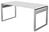 Schreibtisch, BxTxH 1600x800x680-820 mm, Kufen-Gestell alusilber, Schwebeplatte