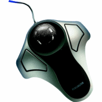 Computermaus Orbit mit Trackball schwarz/metallic