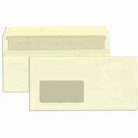 Briefumschläge DINlang 80g/qm selbstklebend Fenster VE=1000 Stück chamois