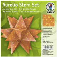 Faltblätter Aurelio Stern Sternenglanz 115g/qm 14,8x14,8cm orange